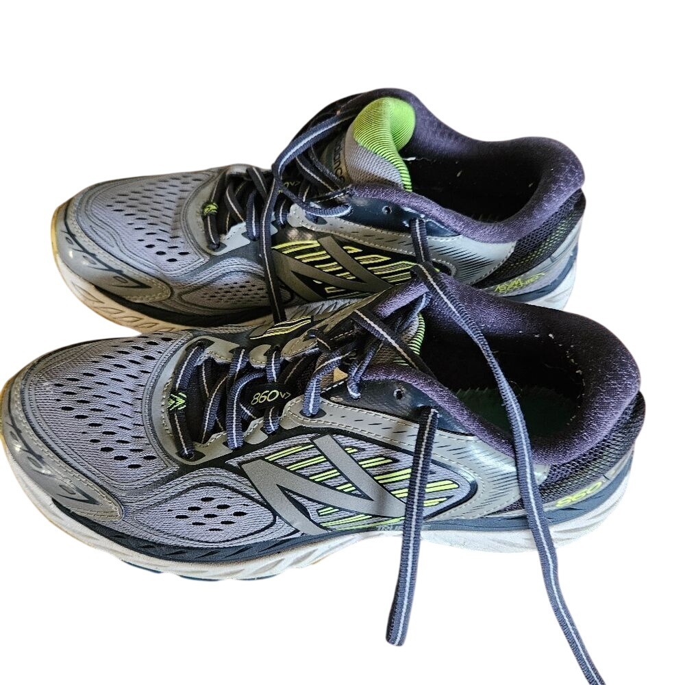 New Balance Mens Size 8.5 860v7 TruFuse Running Shoes Gray/Blue Sneakers